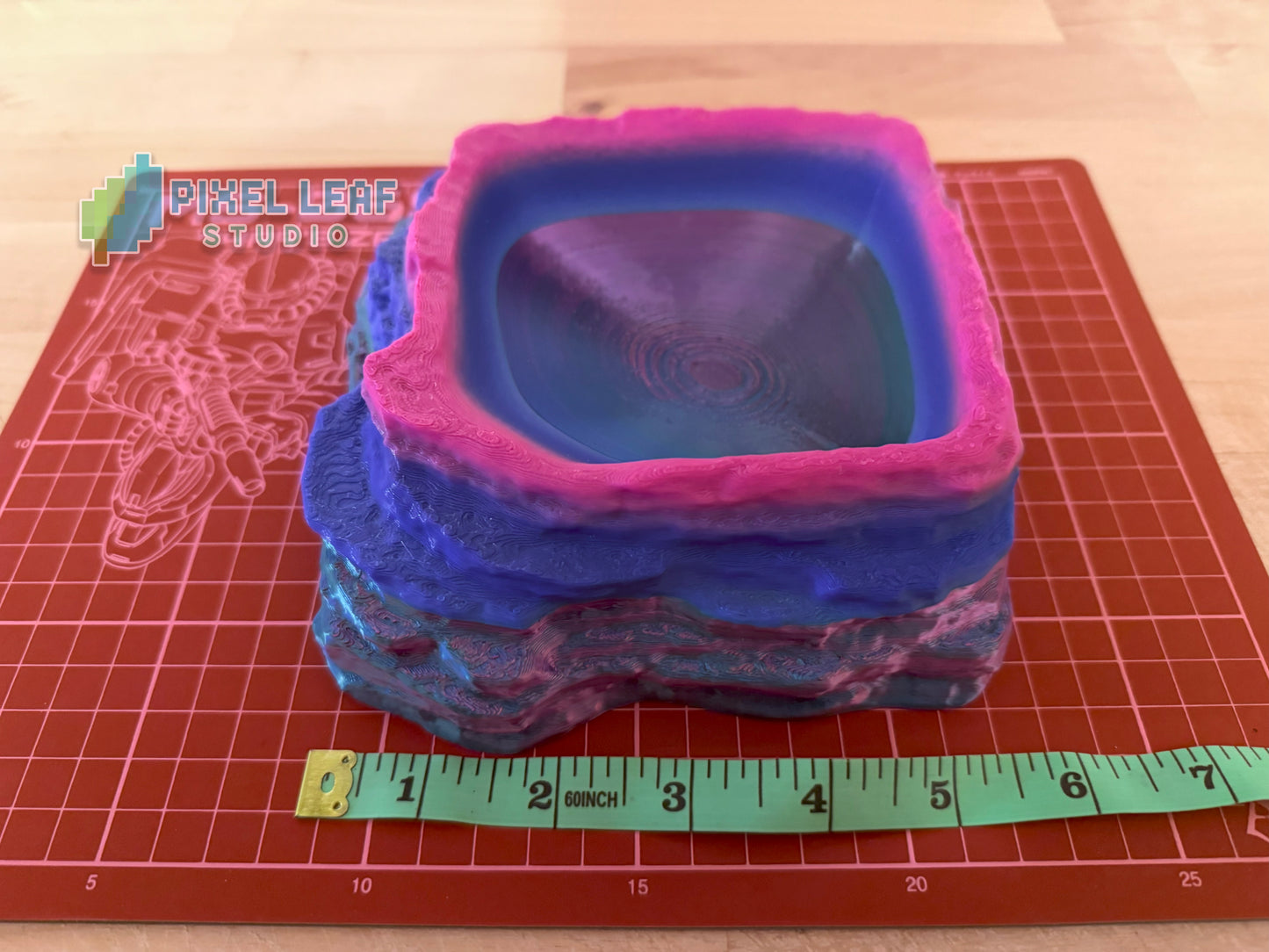 Rainbow Rock Pool – 3D Printed Terrarium Water Bowl