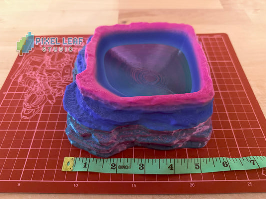 Rainbow Rock Pool – 3D Printed Terrarium Water Bowl